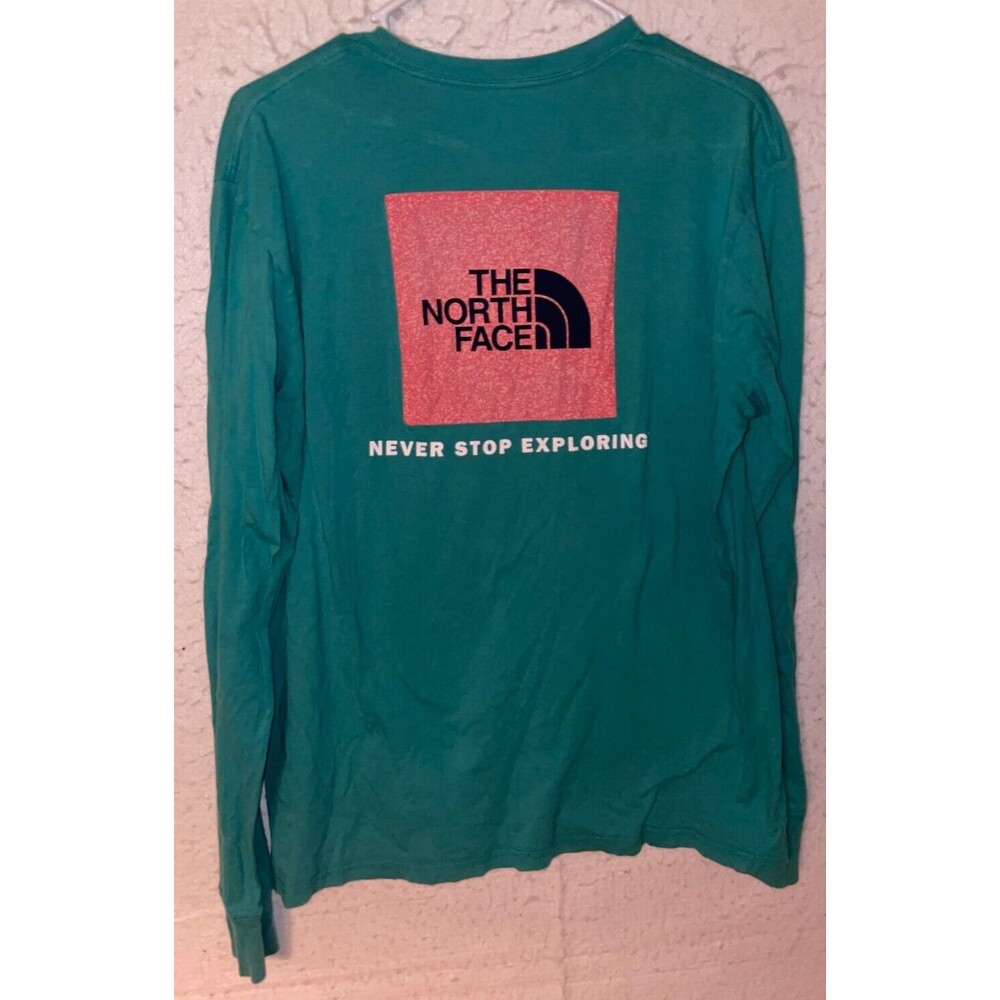 The North Face Crew Neck Long Sleeve Graphic T Shirt Mens Sz M 100% Cotton